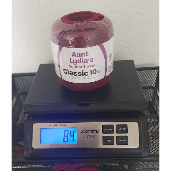 Aunt Lydias Cotton Crochet Thread Classic 10 Burgundy 0492 - Set of 2 - New - Picture 6 of 7
